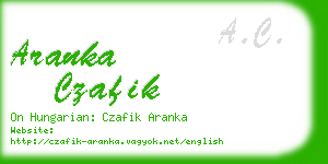 aranka czafik business card